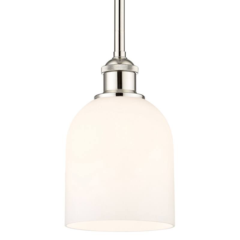 Innovations Lighting 616-1S 9 6 Bella Pendant Bella 6" Wide Mini - Polished Nickel / Glossy White
