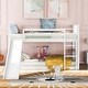 preview thumbnail 1 of 23, Playhouse Inspired Twin over Twin Bunk Bed with Slide and Ladder White