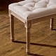 preview thumbnail 10 of 11, Linen Upholstered Tufted French Country Transitional Bench