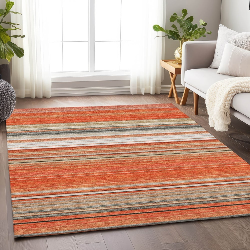 Premium Washable Super Soft Modern Stripes Mayfield Rug