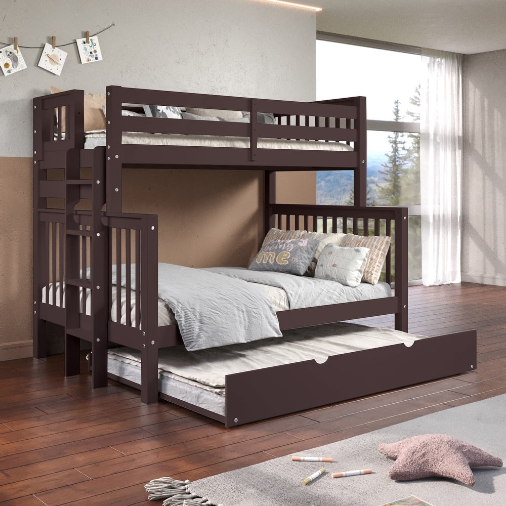 Taylor & Olive Trillium Twin over Full Bunk Bed Ladder, Full Trundle