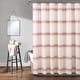 preview thumbnail 36 of 43, Lush Decor Farmhouse Stripe Shower Curtain Red