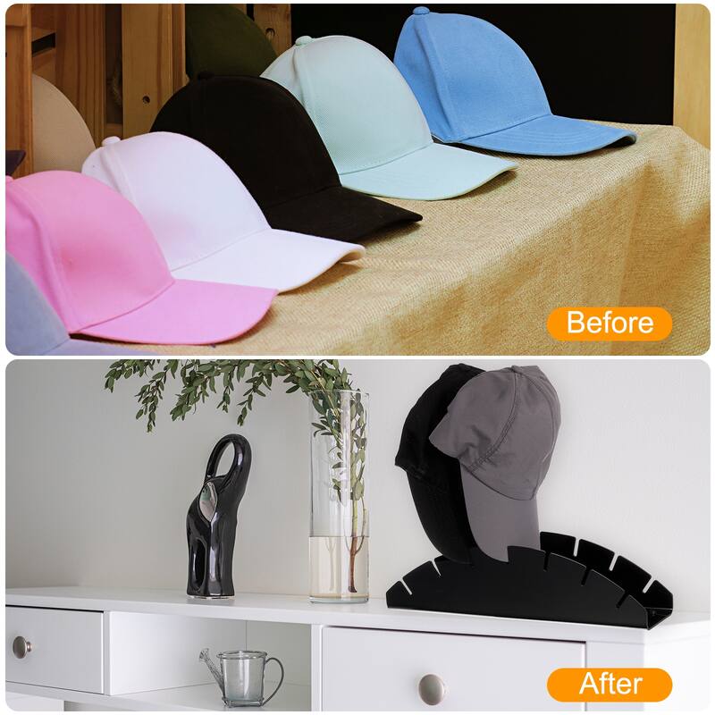 2pcs Hat Stand for Baseball Caps, Acrylic Hat Organizer No Install