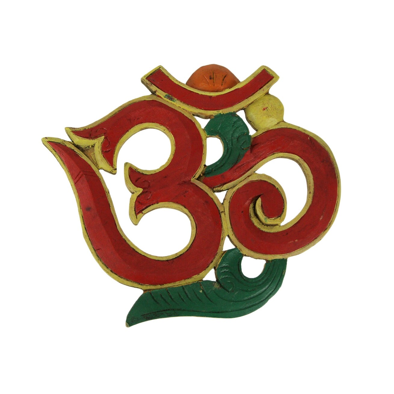 Shop Hand Painted Wooden Om Symbol Wall Plaque Overstock 17429883