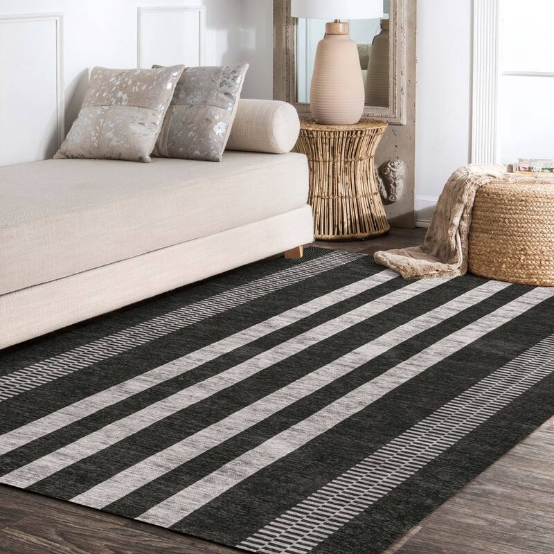 JONATHAN Y Timantii Bohemian Medallion Textured Weave Machine Washable Area Rug