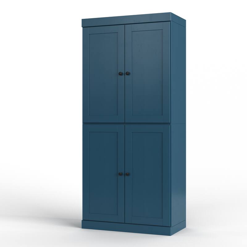 Palace Imports 100% Solid Wood 32" Bathroom Storage Cabinet with Shaker Doors and Adjustable Shelves