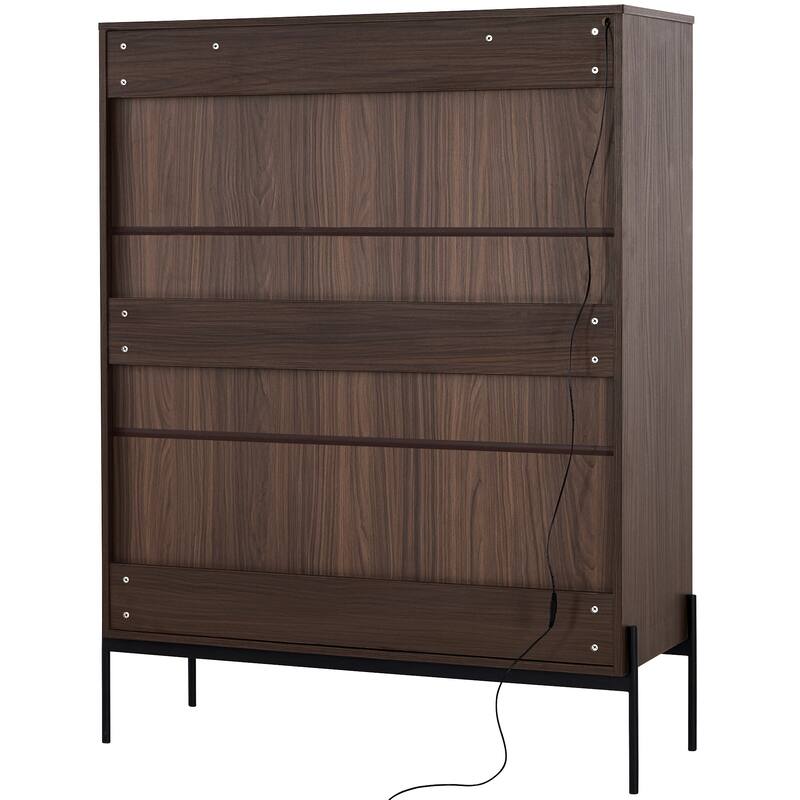 Roomfitters 51.2'' Display Cabinet with Glass Doors, Freestanding Curio Storage Cabinet with Adjustable Shelves for Office