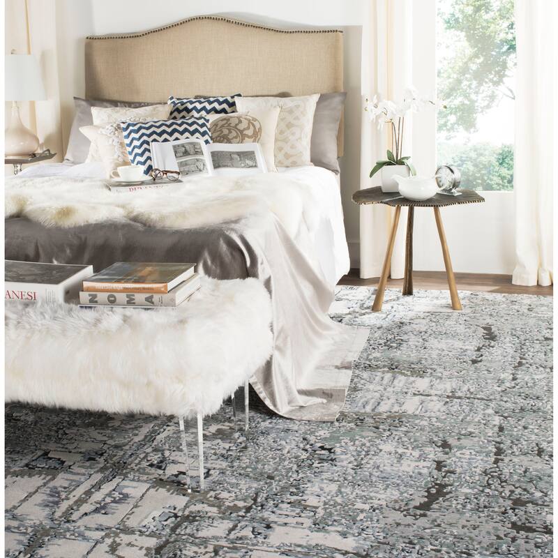SAFAVIEH Hand-Knotted Centennial Gislene Modern Abstract Silk & Wool