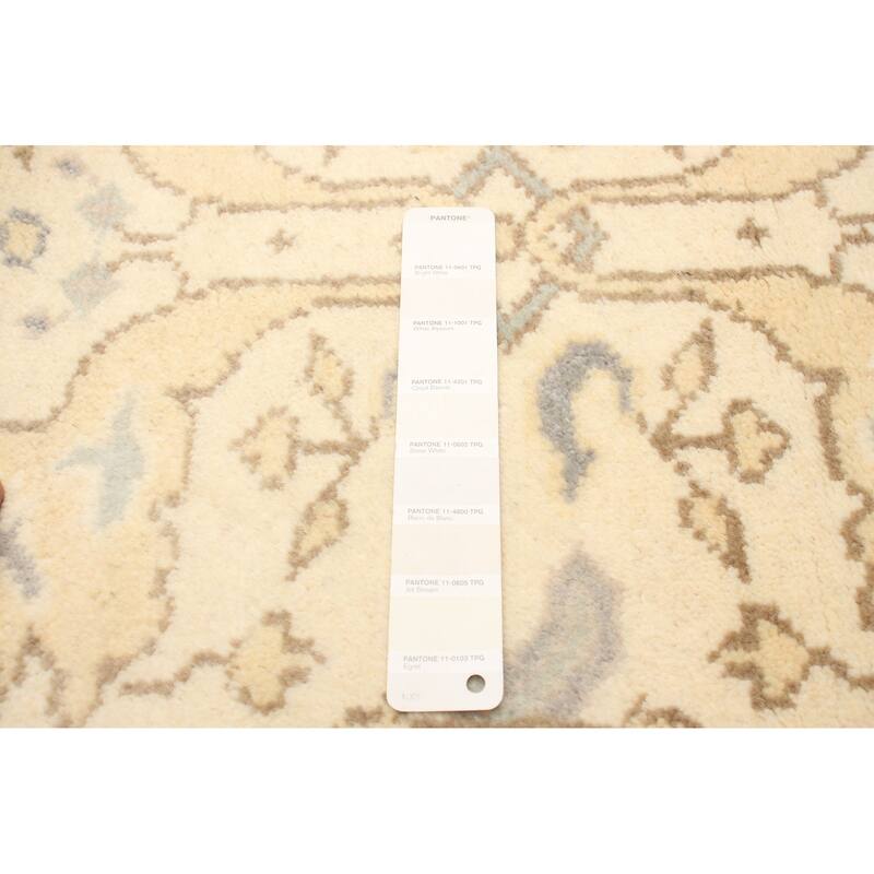 ECARPETGALLERY Hand-knotted Royal Oushak Cream Wool Rug - 2'7 x 10'1