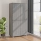 preview thumbnail 1 of 5, vidaXL Wardrobe Armoire Closet Storage Organizer Rack HAMAR Solid Wood Pine - 35"x19.7"x70.9" Light Gray