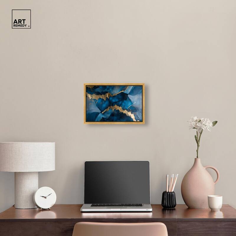 Dark Texture Golden Touch III Canvas by Art Remedy