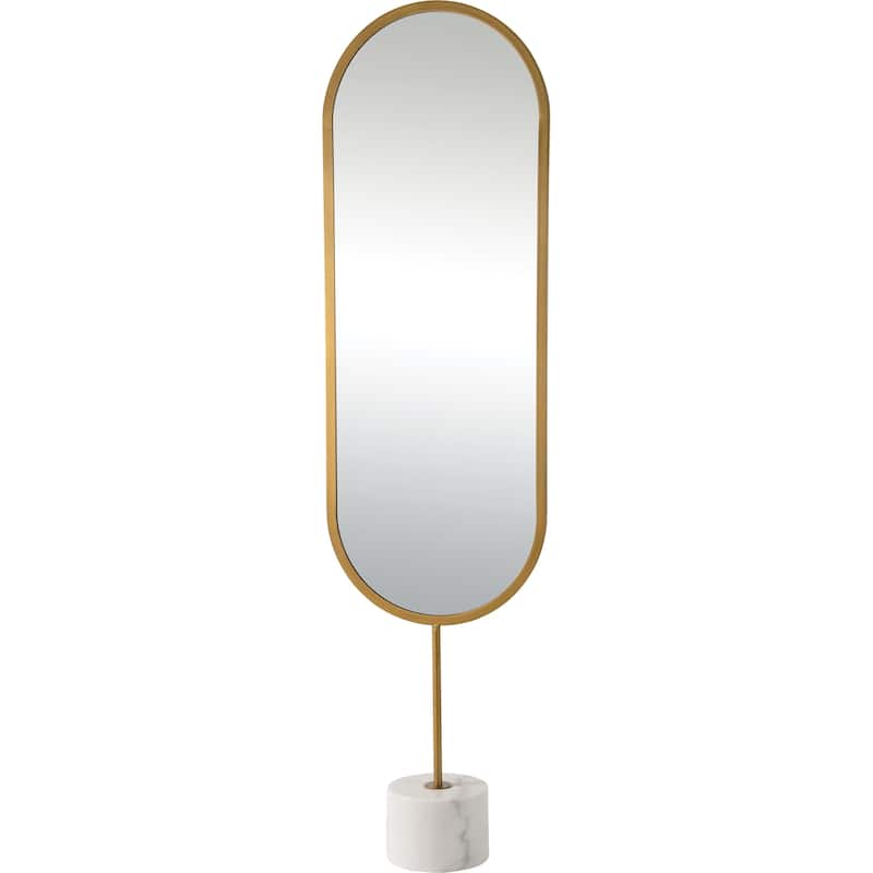Renwil Taio 70" Tall Oval Wall Mirror, Yellow