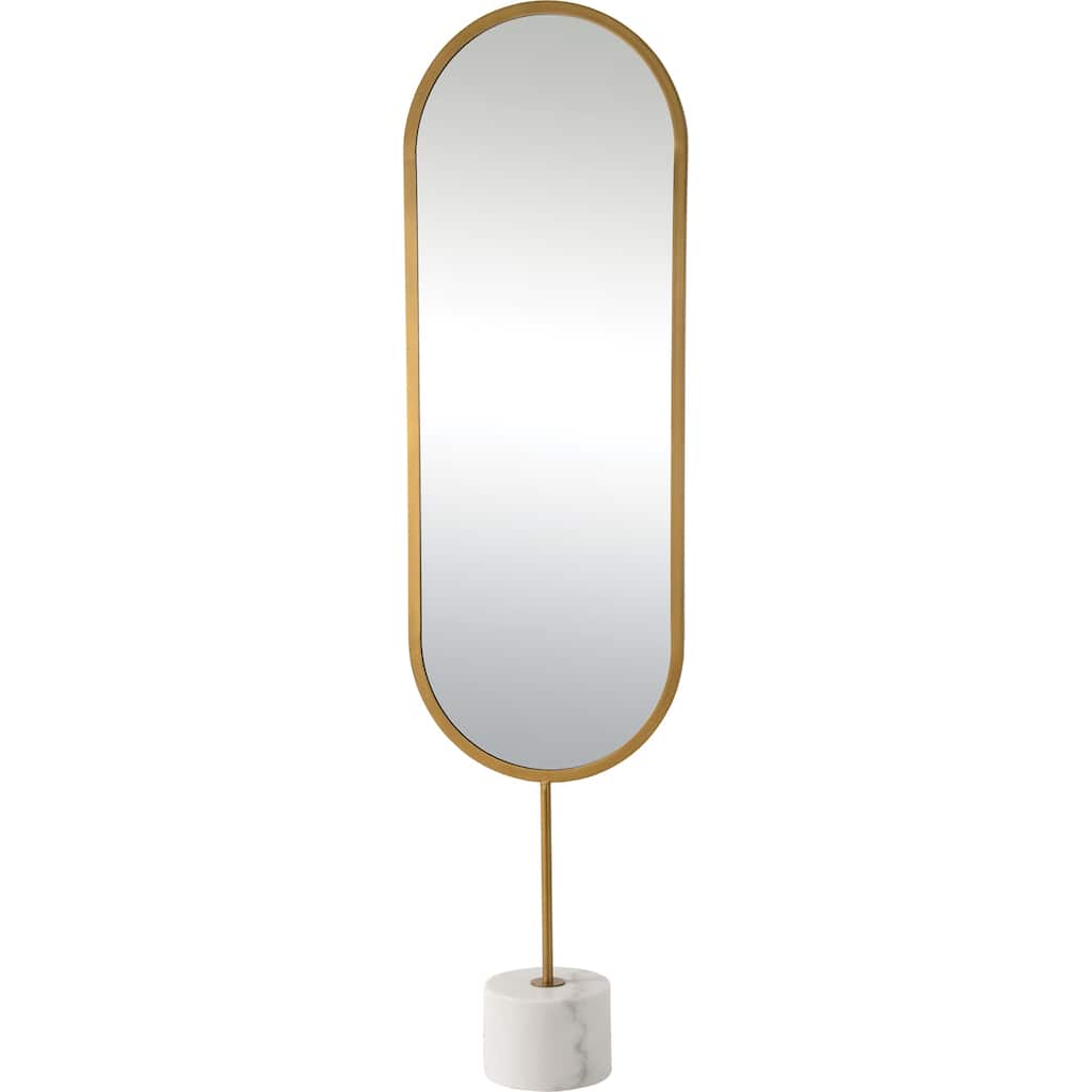Renwil Taio 70" Tall Oval Wall Mirror, Yellow