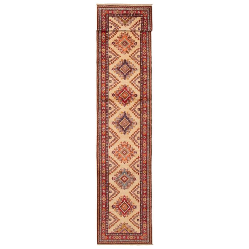 ECARPETGALLERY Hand-knotted Finest Ghazni Cream Wool Rug - 2'8 x 14'2 - Cream - 2'8 x 14'2