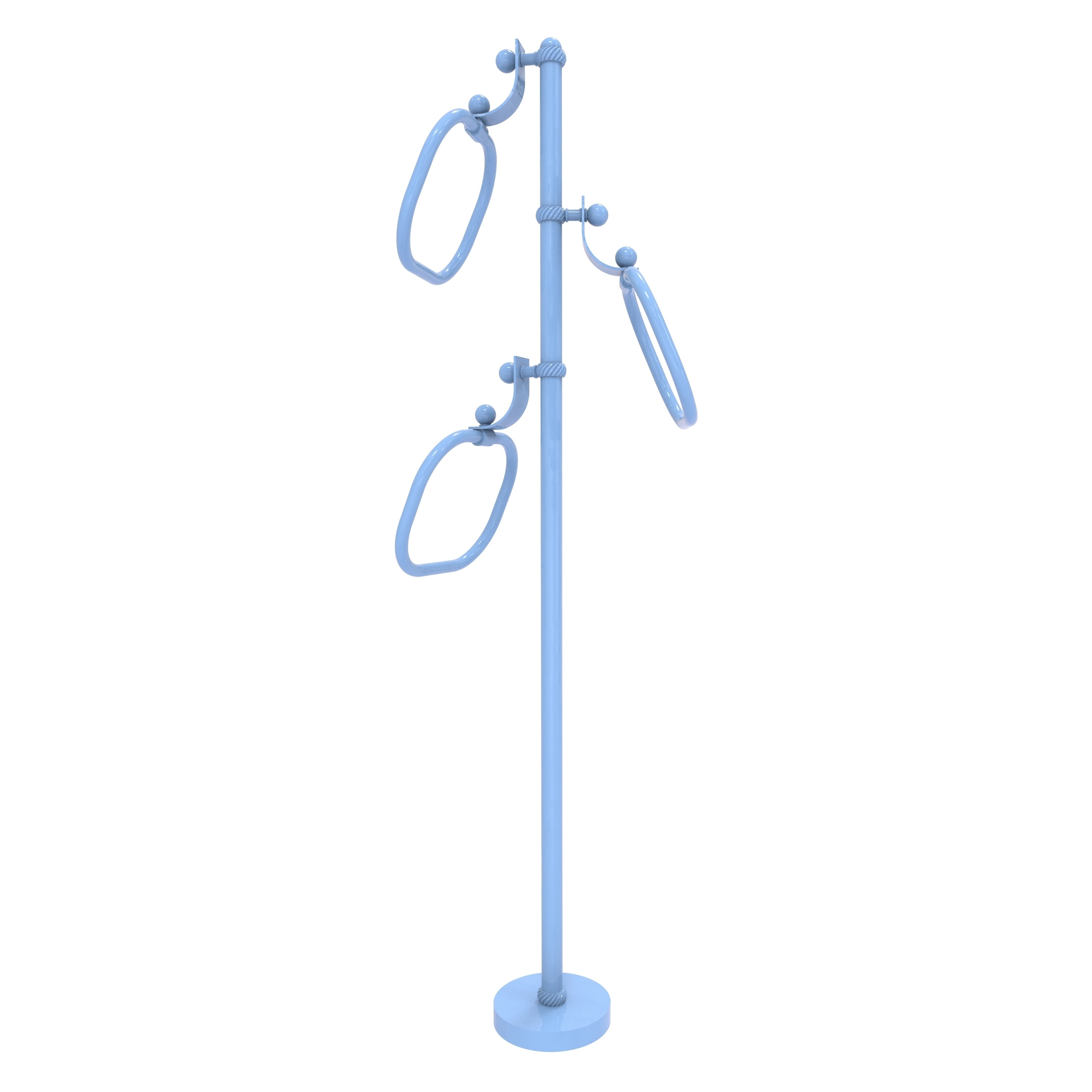 Allied Brass Towel Stand with 9 Inch Oval Towel Rings