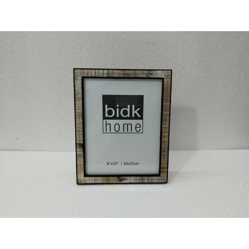 Rectangular Horn Picture Frame - for 8" x 10" Photo - Beige