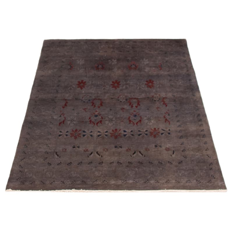 ECARPETGALLERY Hand-knotted Vibrance Dark Grey Wool Rug - 4'6 x 6'11
