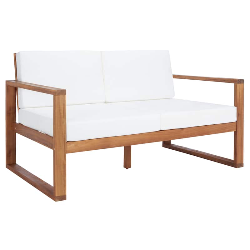 SAFAVIEH Outdoor Jalynn 4-Piece Outdoor Set - 31W x 30D x 50H - Natural / Beige