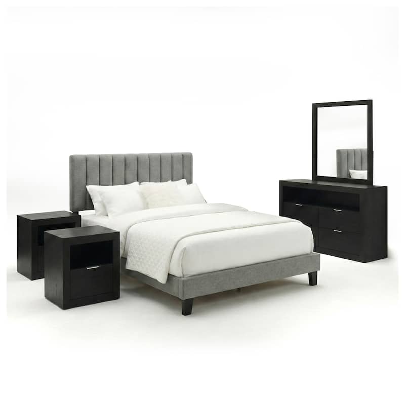 Furniture of America Merro Modern 5-Piece Solid Wood Bedroom Set