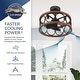 preview thumbnail 14 of 12, Hunter Haven 22" Fandelier Ceiling Fan w/ Light, Remote - Modern, Industrial, Farmhouse - Small Spaces