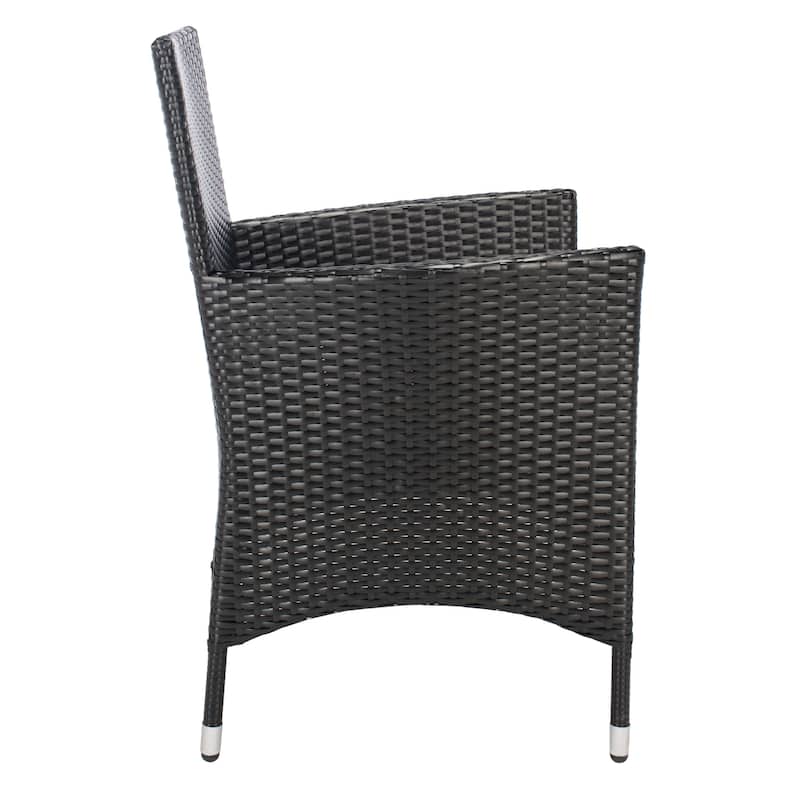 SAFAVIEH Outdoor Lianna 9-Piece Wicker Dining Set - 75Wx35Dx29H