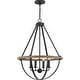 preview thumbnail 4 of 2, Bartlett 4-Light Pendant in Earth Black