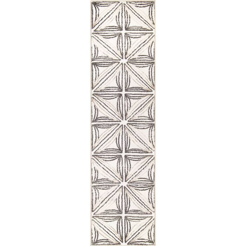 My Texas House Agave Natural Grey Floral Area Rug