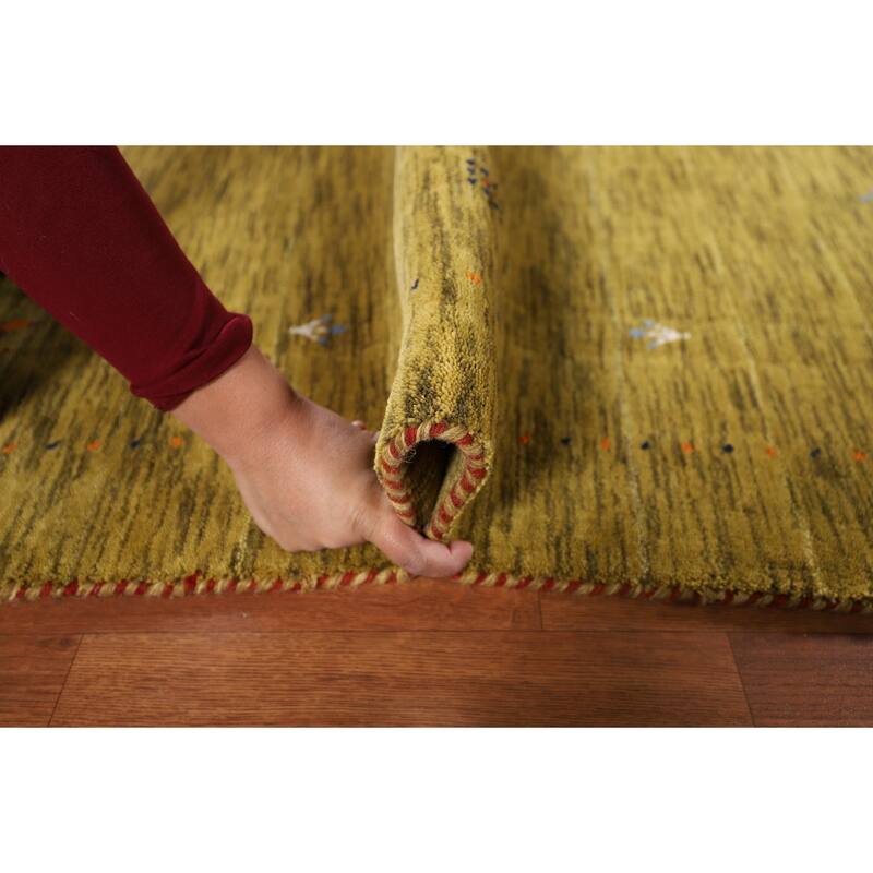 Tribal Gabbeh Indian Accent Rug Handmade Wool Carpet - 3'2" x 4'11"