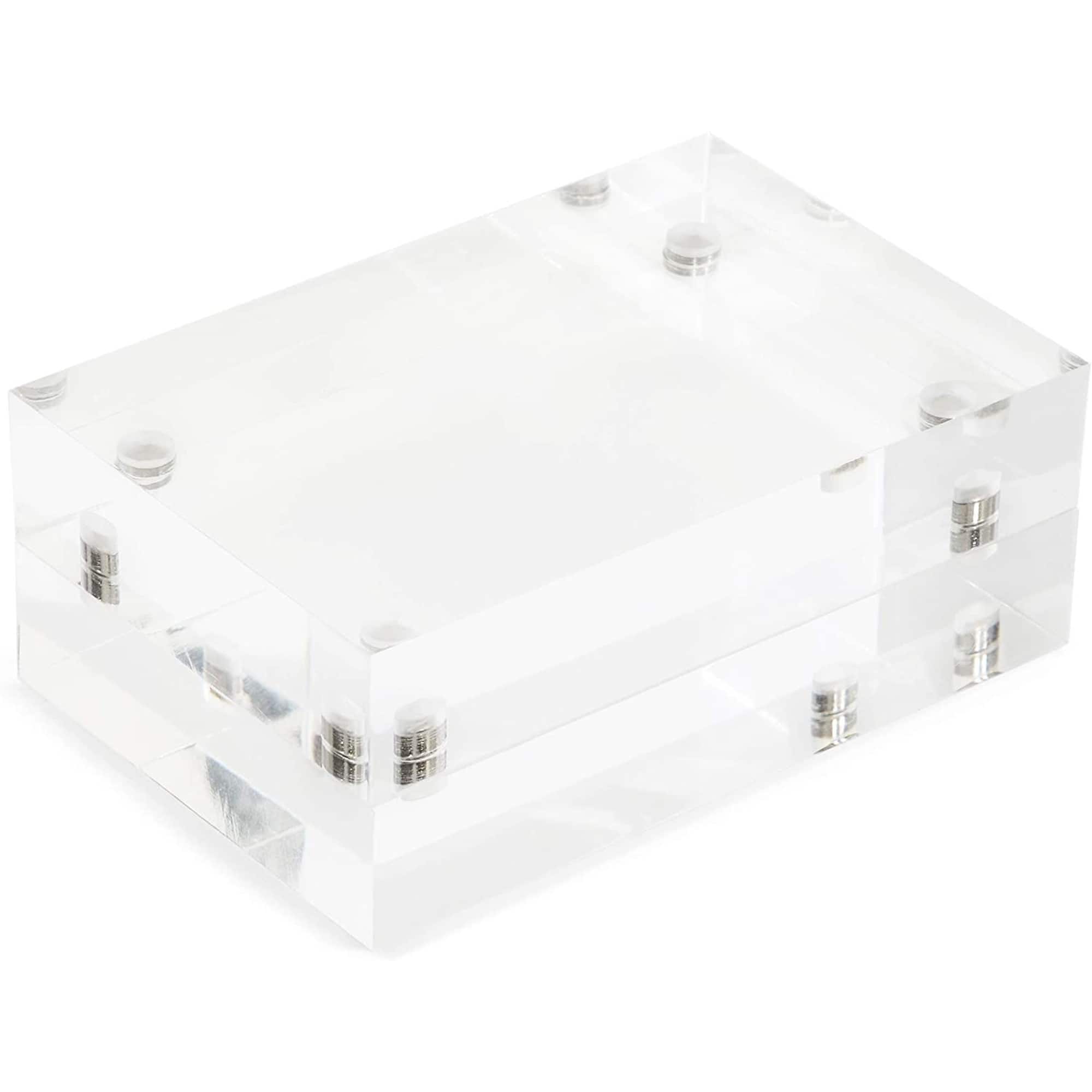 2Pack Acrylic Plastic Picture Photo Frames Holder 2x3 Crystal