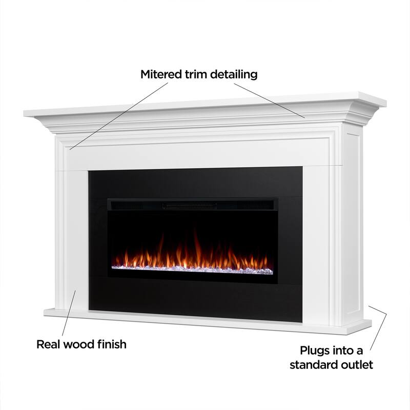 Cleo 76" Smart Landscape Electric Fireplace by Real Flame