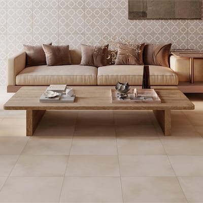 Merola Tile Bari Sand 12-7/8" x 12-7/8" Porcelain Floor and Wall Tile