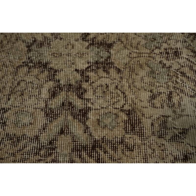 Hand Knotted Oriental 100% Wool Carpet Transitional Floral Beige & Ivories Anatolian Area Rug - 9' 0'' X 5' 10''