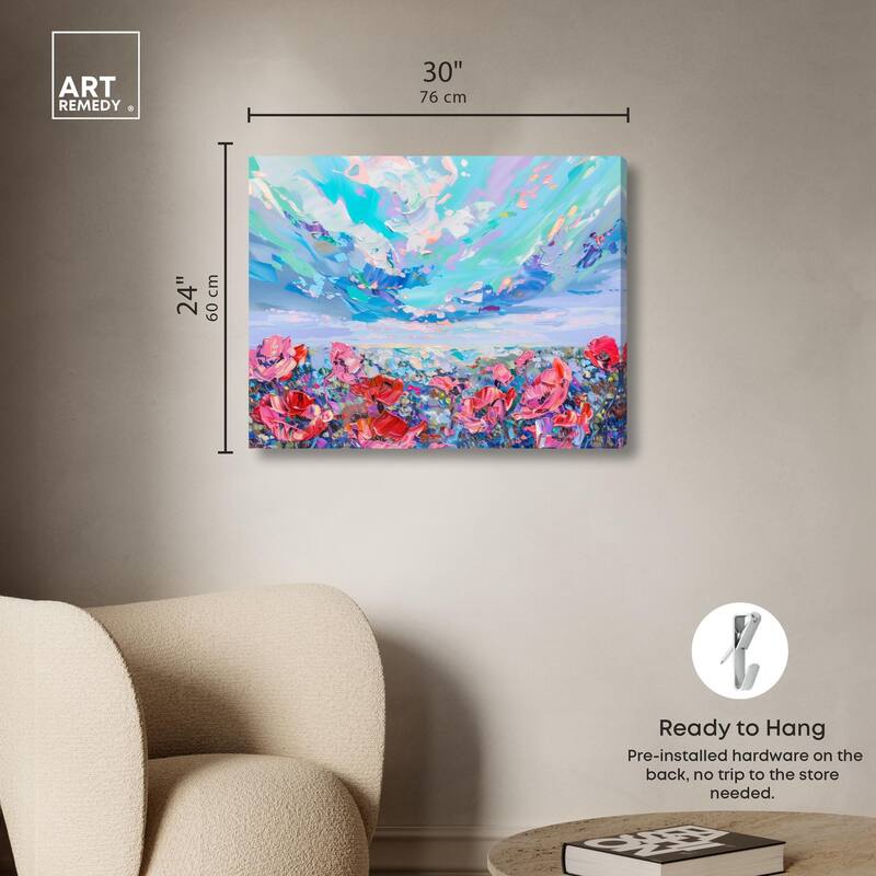 Poppy Paradise Canvas by Art Remedy, Gallery Wrapped