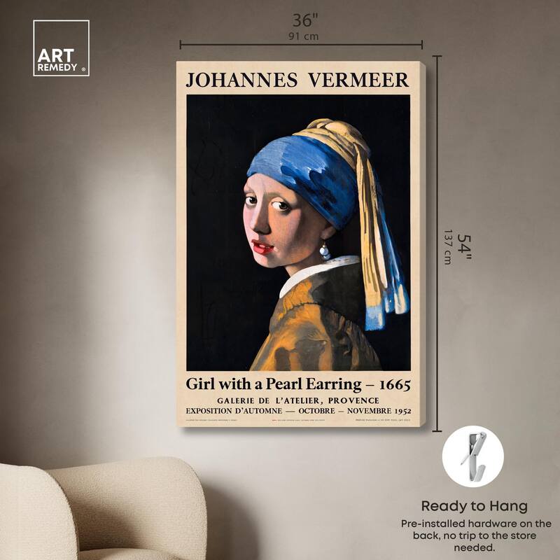 Girl with a Pearl Earring Canvas by Art Remedy, Gallery Wrapped