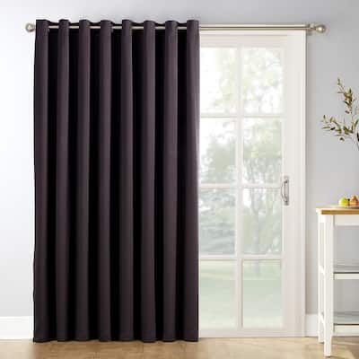 Sun Zero Hayden Patio Extra-Wide Blackout Grommet Sliding Patio Door Curtain Panel, Single Panel