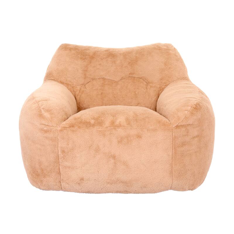 Oversized Memory Foam Bean Bag Chair Lazy Sofa with Armrests and Removable Cover for Living Room Bedroom