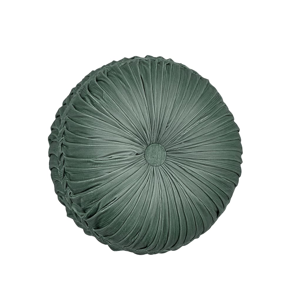 J. Queen New York Nico Tufted Round Decorative Throw Pillow