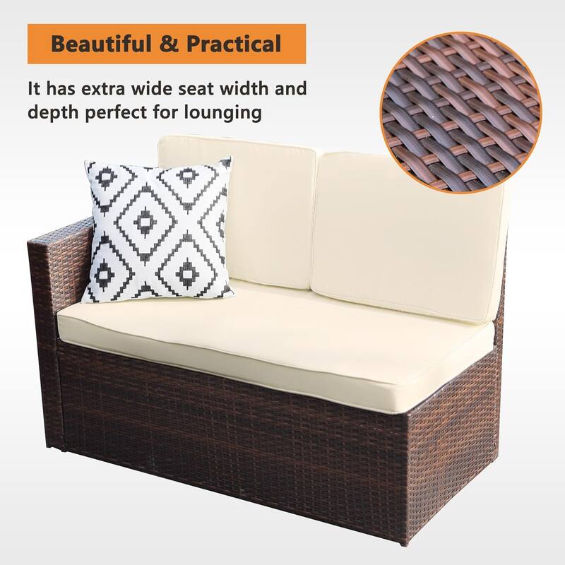 Royalcraft 7 Piece PE Rattan Wicker Patio Conversation Set
