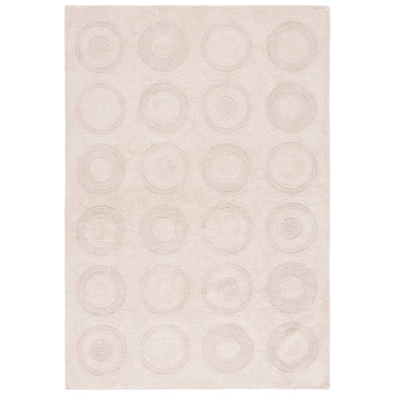 SAFAVIEH Hand-Woven Easy Care Michell Modern & Contemporary Cotton - 3' x 5' - Ivory - Rectangle