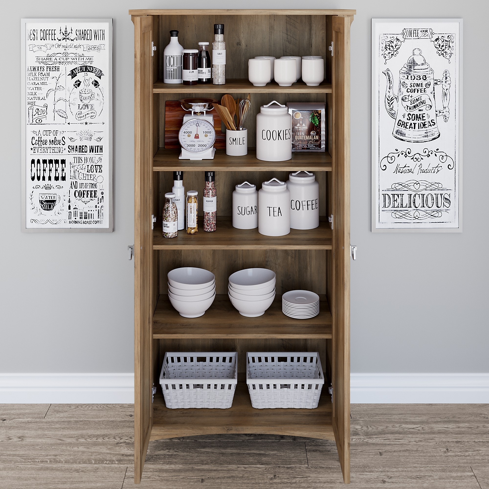 The gray barn lowbridge kitchen pantry cabinet with new arrivals doors