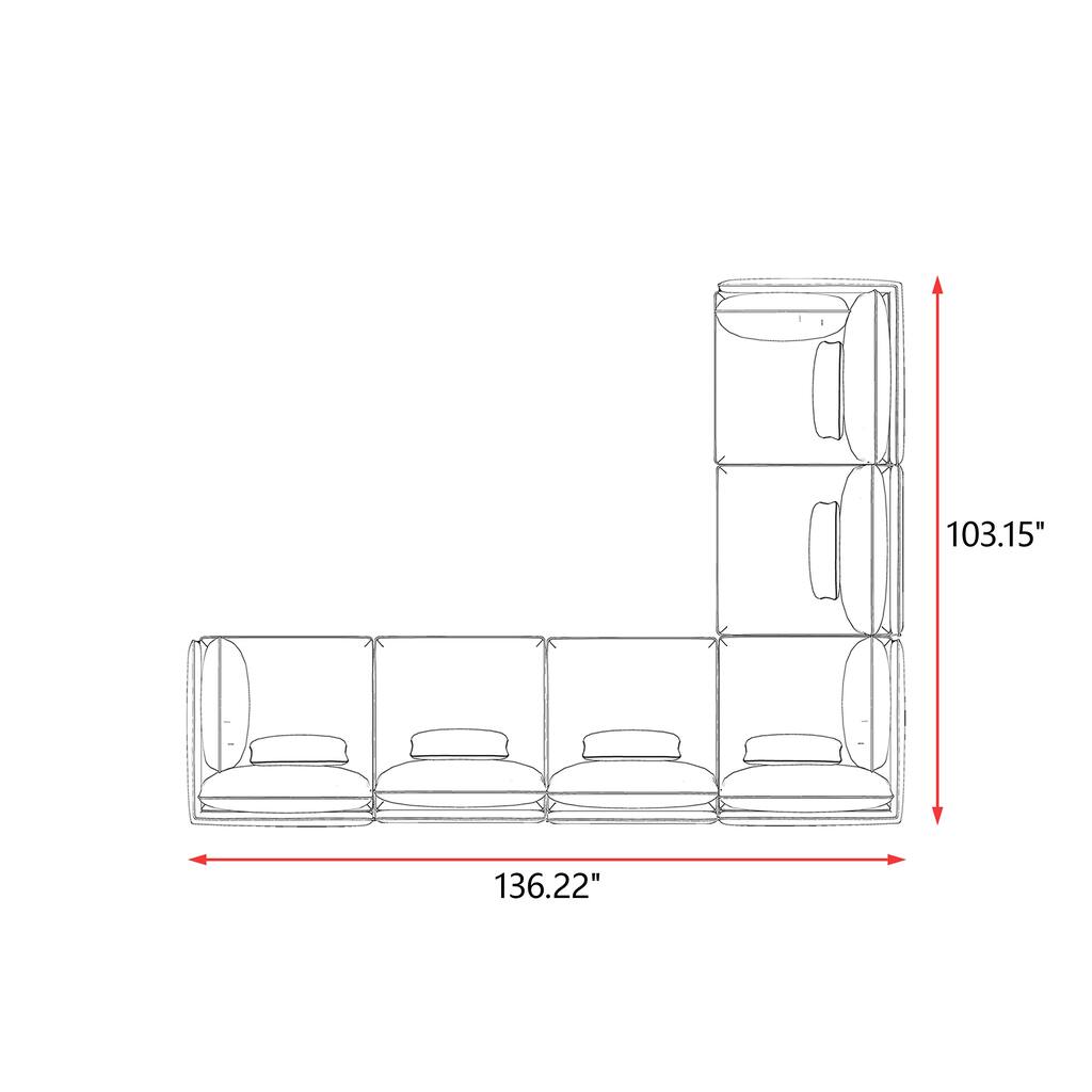 Simon 6pc Multi-Chair Seating Group