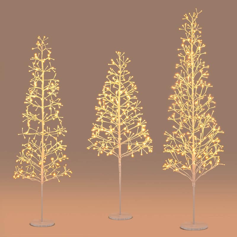 Costway 6 FT Lighted Birch Tree with 320 White Light LED Lights - See Details