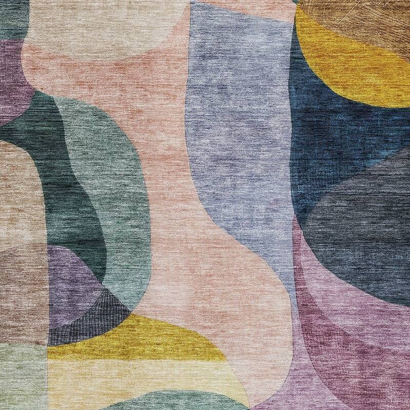HomeRoots Abstract Transitional Rectangle Outdoor Rug