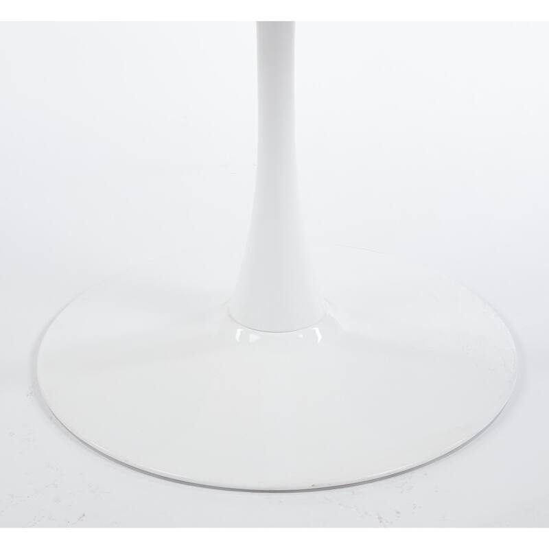 42.1" Tulip Dining Table With Round Table Top and Pedestal for 4-6 People