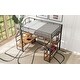 preview thumbnail 36 of 34, Full Size Metal Loft Bed with Built-In Desk, Storage Staircase, Small Wardrobe & 3-Tier Shelves