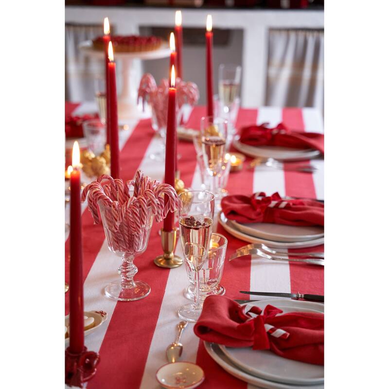 Couleur Nature St. Tropez Tablecloth - Blue Stripes - 59" x 59"