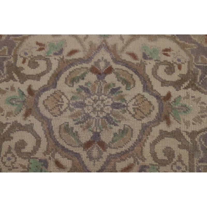 Traditional Tabriz Persian Vintage Area Rug Handmade Wool Carpet - 7'10" x 10'7"