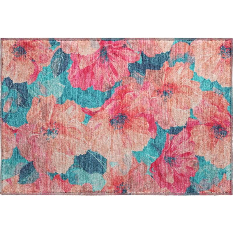Premium Washable Super Soft Contemporary Floral Mayfield Rug