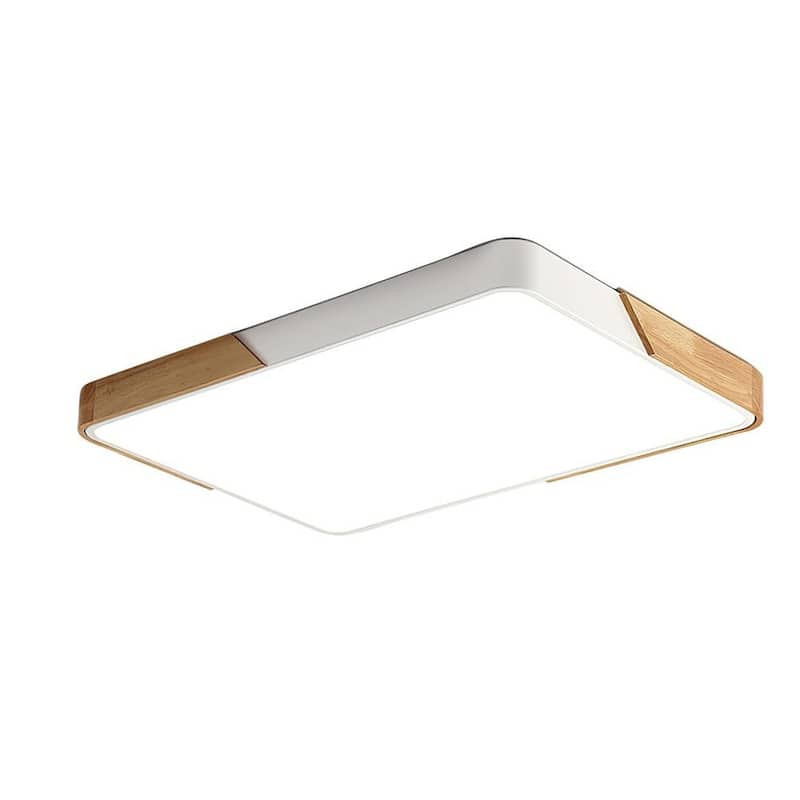 Farmhouse Ultra-thin Rectangle Dimmable LED Flush Mount Light