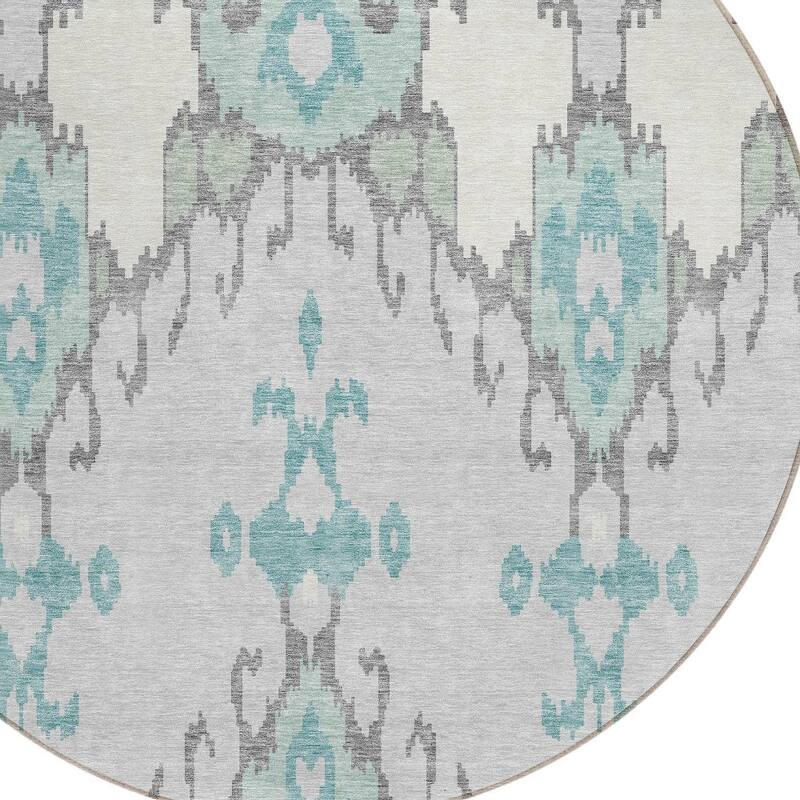 HomeRoots Ikat Transitional Rectangle Outdoor Rug